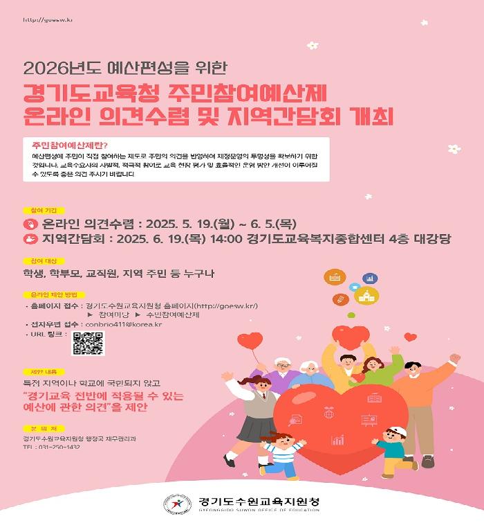 2025년 주민참여예산 온라인 의견수렴 및 지역간담회